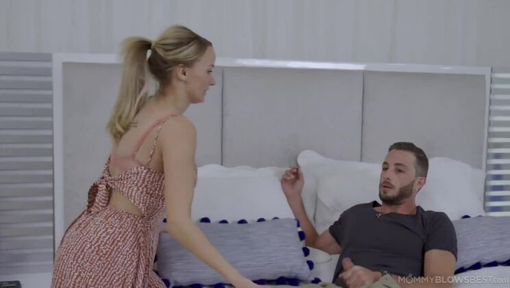 [MommyBlowsBest] - Blonde Step-Mom Pristine Edge Gives Wet Handjob - Pristine Edge