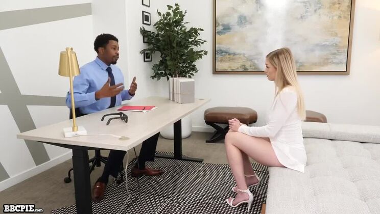 Big Black Cock Creampie Therapy For Blonde