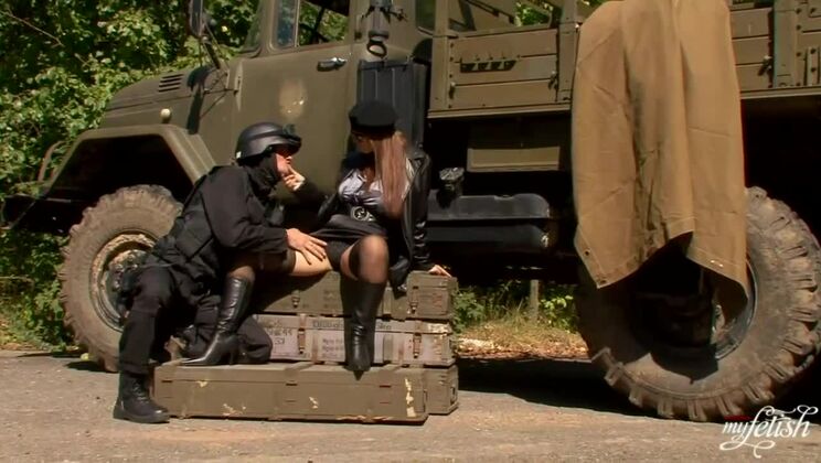 Dominno the Blonde MILF Takes It All - Big Cock Outdoor