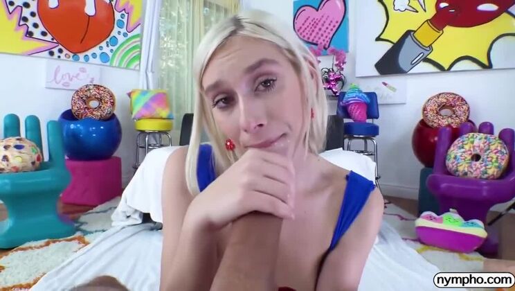 Kay Lovely Takes Cumshot - Blonde Pussy Pounded