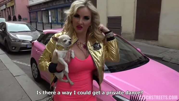 Blonde Czech Big Tits Tattoo on Streets