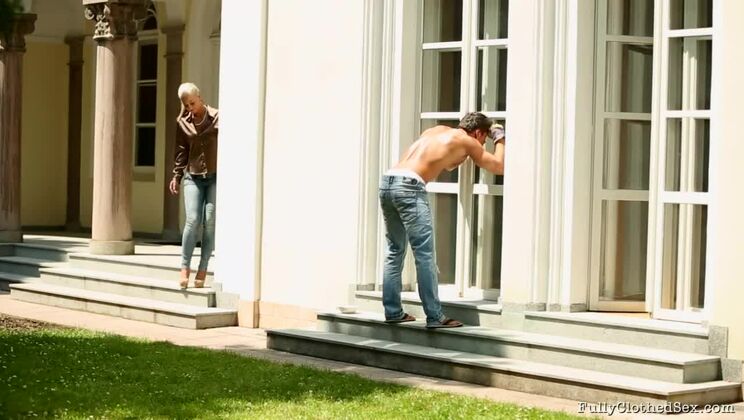 Grass Burns with Blonde Nathaly Cherie