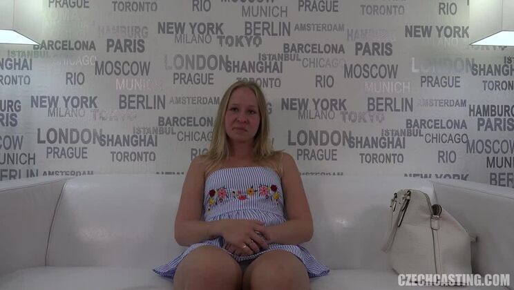 Czech Blonde Veronika in an Amazing Casting Session