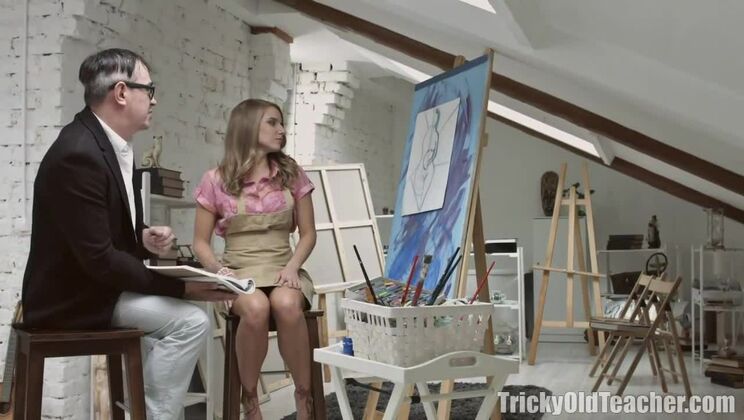 Vlada the teacher gets a thick load from daddy