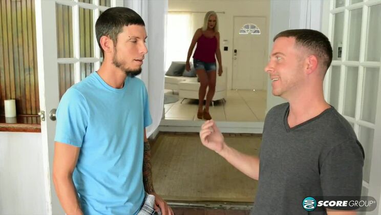 Threesome Fun with Mature Blonde Katia