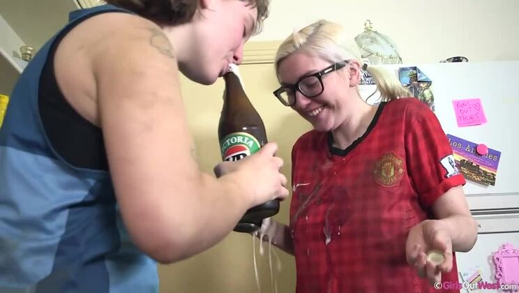 Hairy Blondes Playing Soccer