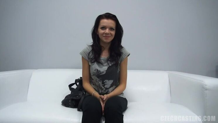 Czech Casting with Brunette Monika in POV