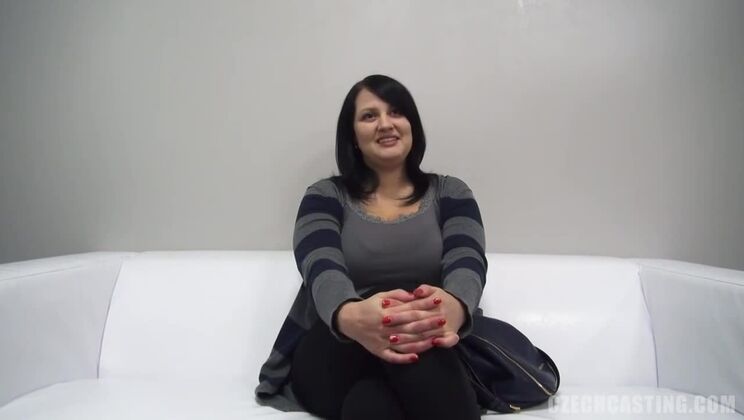 Czech Brunette Casting Big Tits and Ass