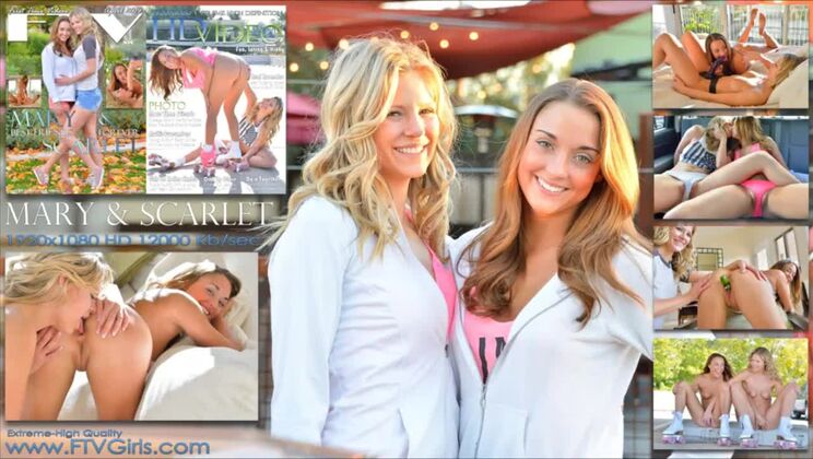 Nudist Mary and Scarlet Enjoy Lesbian Play