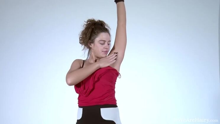 Hairy Dominique Strips Down Completely