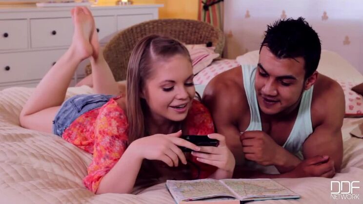 Blonde Teen Alessandra Jane in Interracial Sex