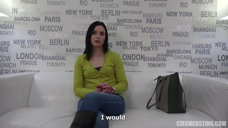 Czech Brunette Julie Gets Casted