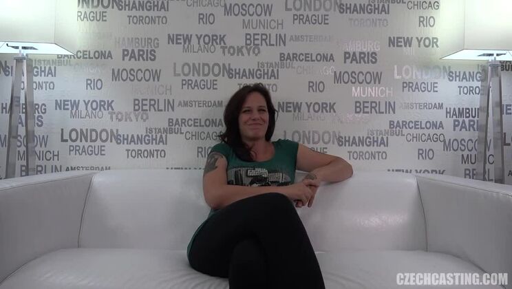 European Brunette with Tattoos Gets Wild