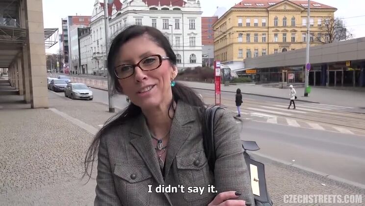 Czech Outdoor Sex with Brunette MILF in POV