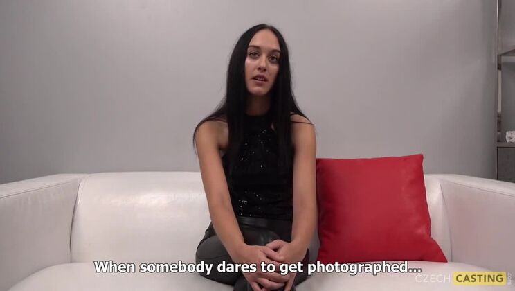 European Brunette Gets Anal Casting