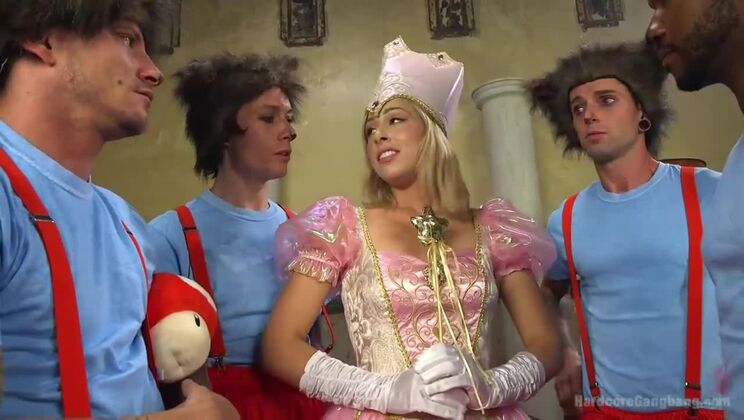 [HardcoreGangbang] - Princess Peach Takes Big Cocks in a Group Sex Scene - Gage Sin - Zoey Monroe - John Johnson - Mr Pete - Owen Gray - Mark Wood