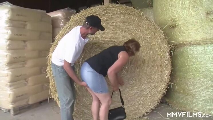 Farmer's Big Cock Makes Granny Cum
