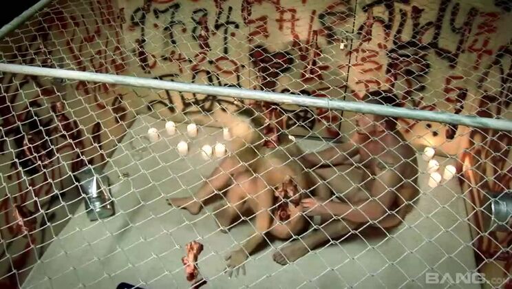 Gloryhole Madness: Blonde Services Two Hung Guys