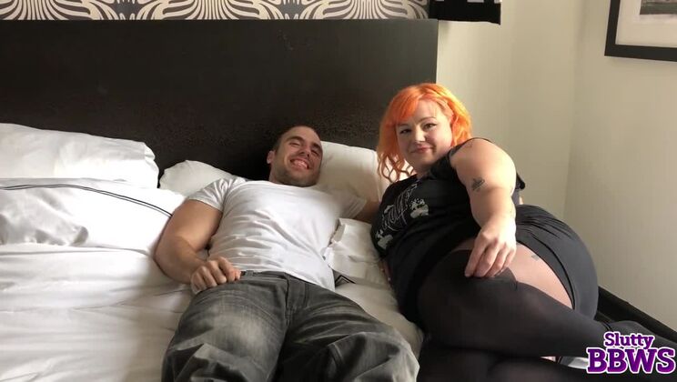 Courtney Trouble - Redhead BBW Big Tits Blowjob