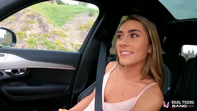 POV Mackenzie Mace Sits on a Guy's Dick on a Mountain