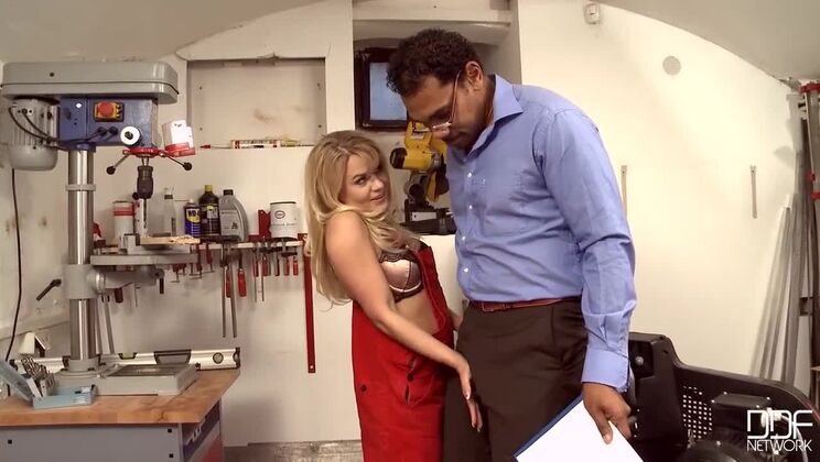 [OnlyBlowjob] - Blonde Bombshell Barra Brass in Interracial Desire - Barra Brass