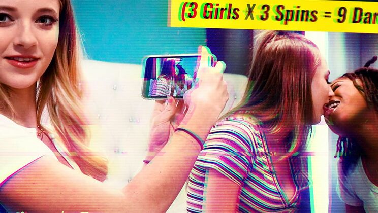 [SexTapeLesbians] - Ebony, Blonde, Hairy Fun: 3-Girl POV Dare Challenge - Riley Star - Kyler Quinn - Hazel Grace