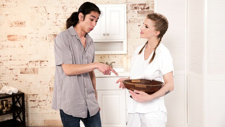 Interracial Blowjob and Fuck