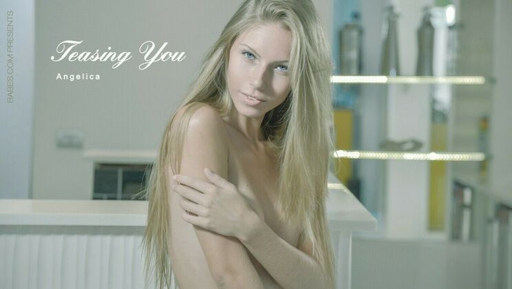 Teasing Blonde Angelica Fingering Herself