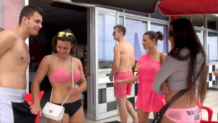 Brunette Teen Gets Wild on the Way Home