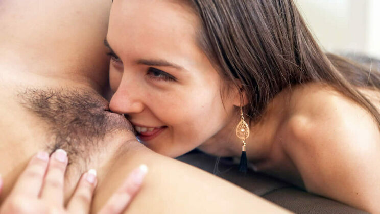 Shaved and Hairy Lesbian Lovers