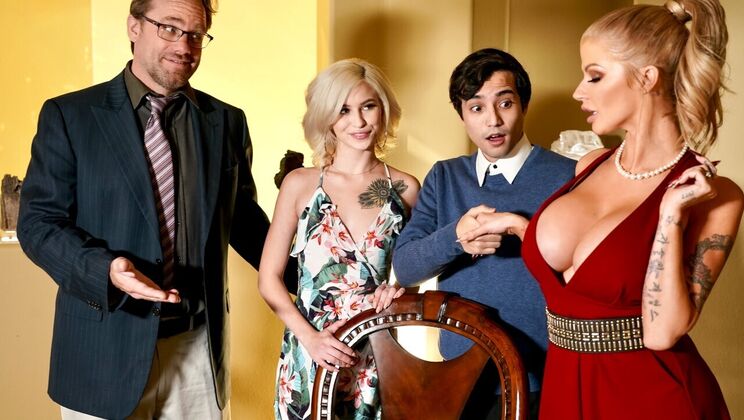 Cole and James in Lesbian Footplay