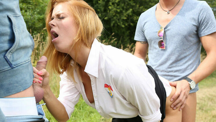 Chrissy Fox Big Tits Redhead Teen Fucks Hard Outdoor