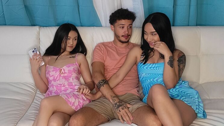 [TeensLoveHugeCocks] - Hot FFM Threesome with Petite Brunette and Big Cock - Lulu Chu - Avery Black - Apollo Banks