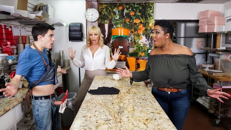 [LilHumpers] - Enhanced Body Barista in Threesome - Layton Benton - Dana DeArmond - Jordi El Niño Polla