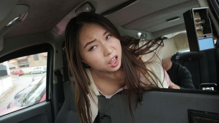 Asian Brunette Takes Dick in Doggystyle