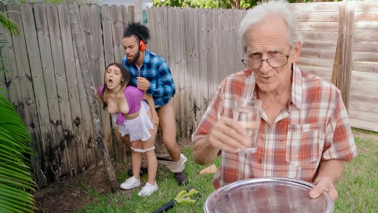 [TeensLoveHugeCocks] - Leaf Blowing, Dick Sucking Frenzy - Violet Gems - James Angel