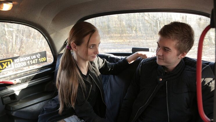 [FemaleFakeTaxi] - Deepthroat in the Car with Lady Bug - Lady Bug - Logan Lech