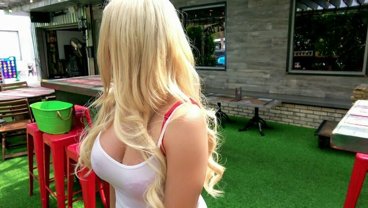 Short Hair Babe Takes It Standing