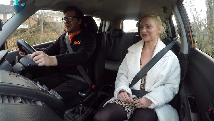 Blonde Driving Lesson Turns into Sex