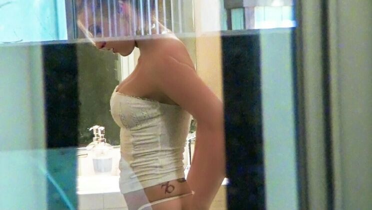 Outdoor Blowjob with Blonde Athena Angel and Jack Vegas