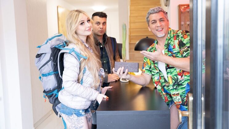 [FakeHostel] - Tattooed Temptress in MMF Threesome Action - Steve Q - Don Diego - Baby Kxtten