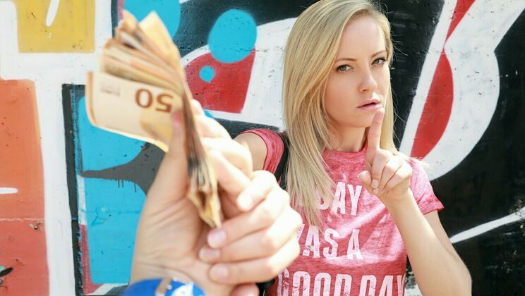 [PublicPickups] - Big Cock Fucks Blonde in Standing Position - Sicilia - Tristan Seagal