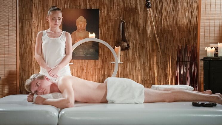 Tattooed Lady Bug Gets Oiled and Fucked