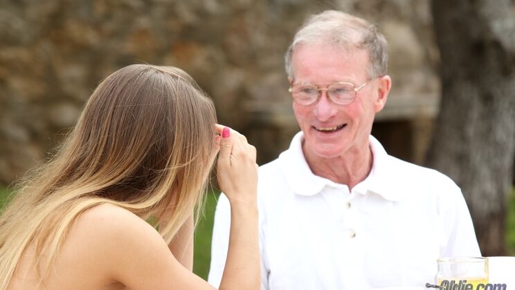 [Oldje] - Nikky Thorne's Striptease Ends with Cum on Her Ass - John - Nikky Thorne