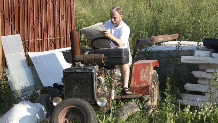 Blonde and Busty Luciana's Striptease Tease