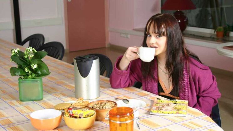 Brunette Sucks Older Man