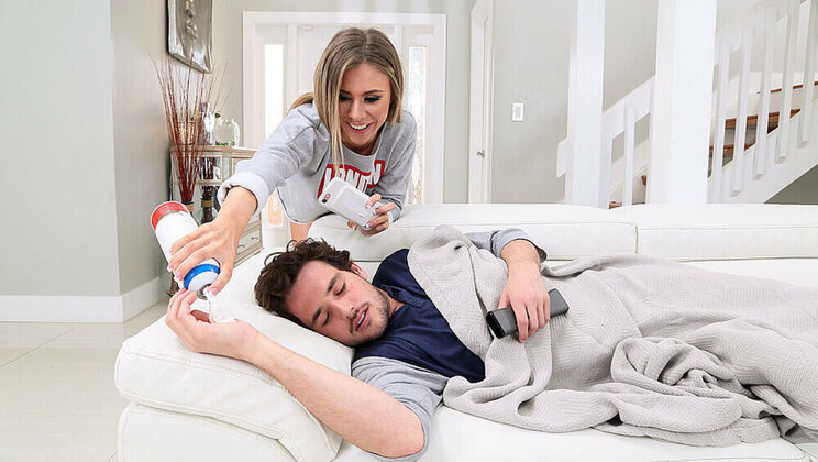 Young Girlfriend Anya Olsen Gives Deepthroat to Tyler Nixon