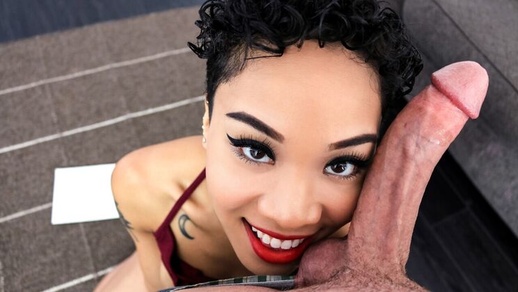 Bad Boy Gets a Blowjob from Petite Asian