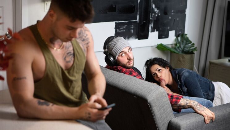 Anal and Cumshot with Two Guys