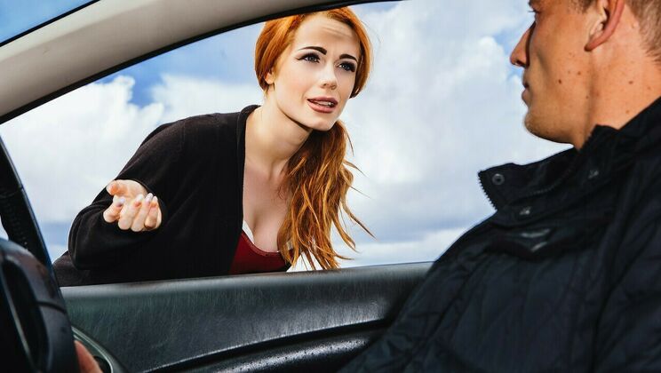 British Redhead Ella Hughes Sucking and Swallowing